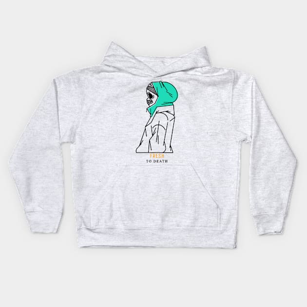 Fresh To Death Kids Hoodie by discpeplum